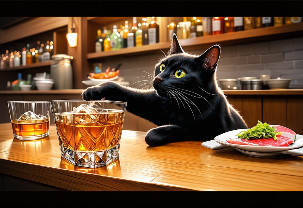 Cat in the bar