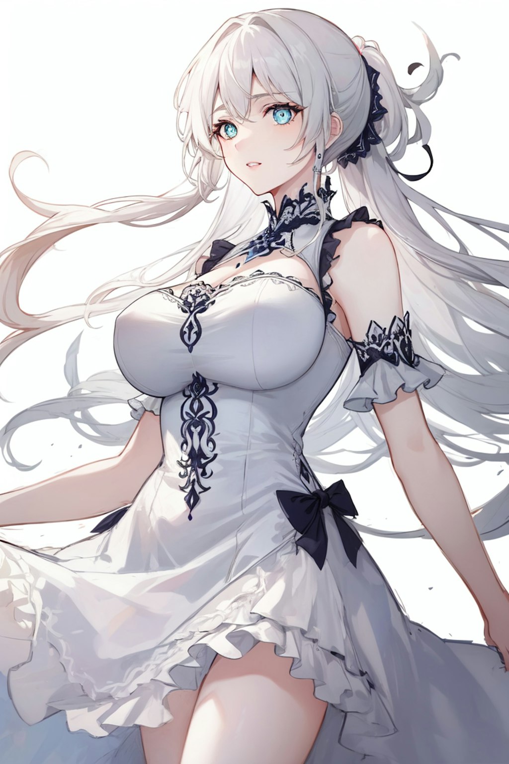 白髪ロングちゃん ドレス3