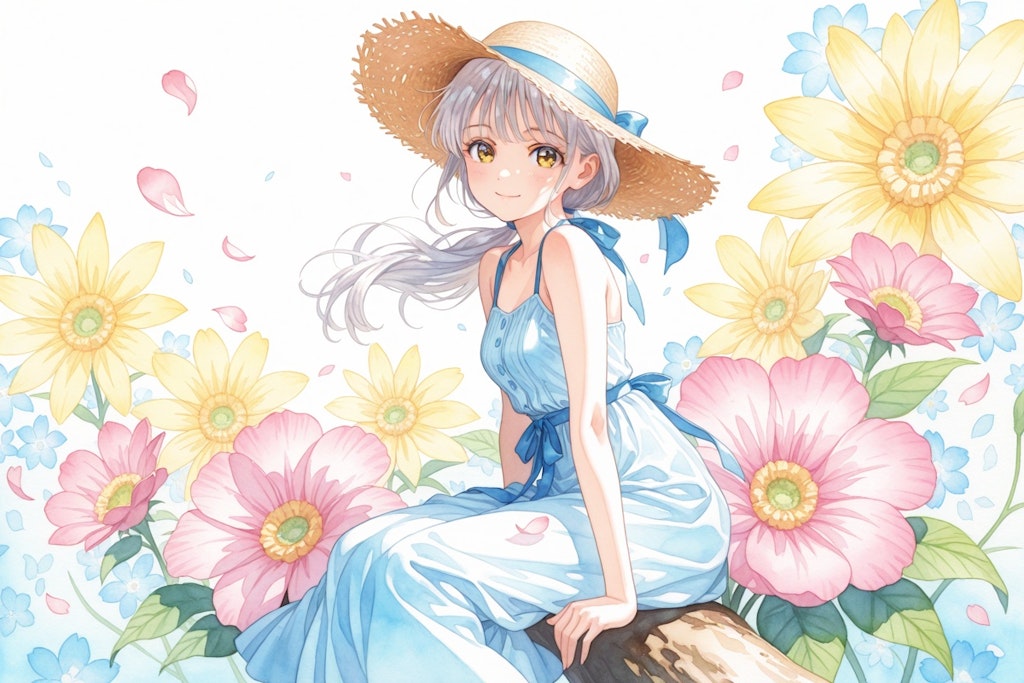 看板娘　flowers
