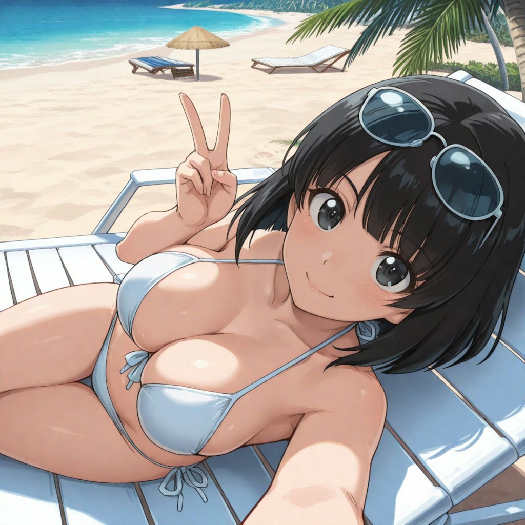 プライベートビーチでハメはずしちゃいました♡
