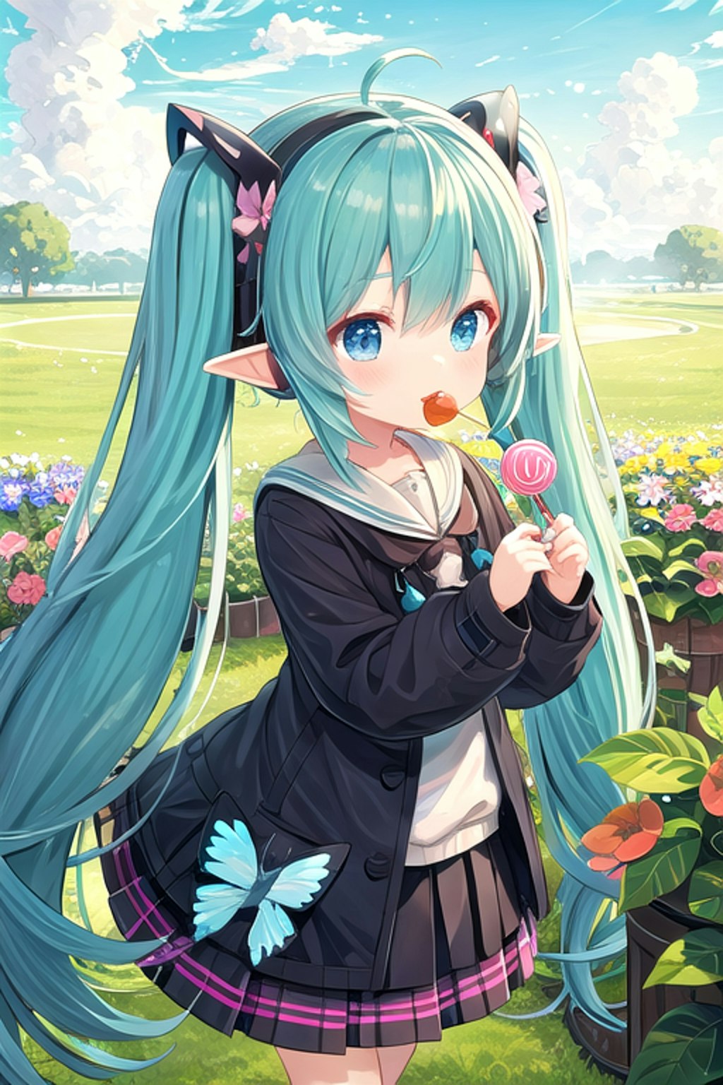 お菓子を食べる少女