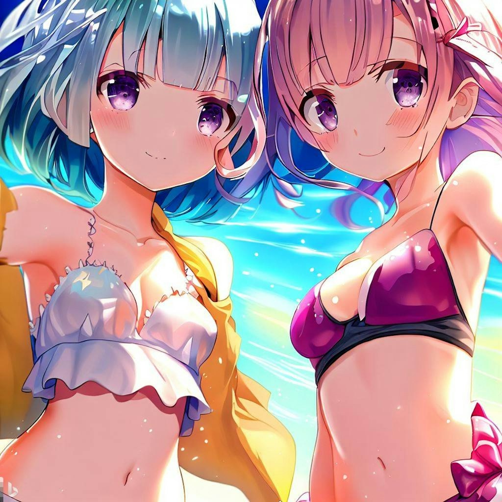 海で遊ぶレム＆ラム（その5）