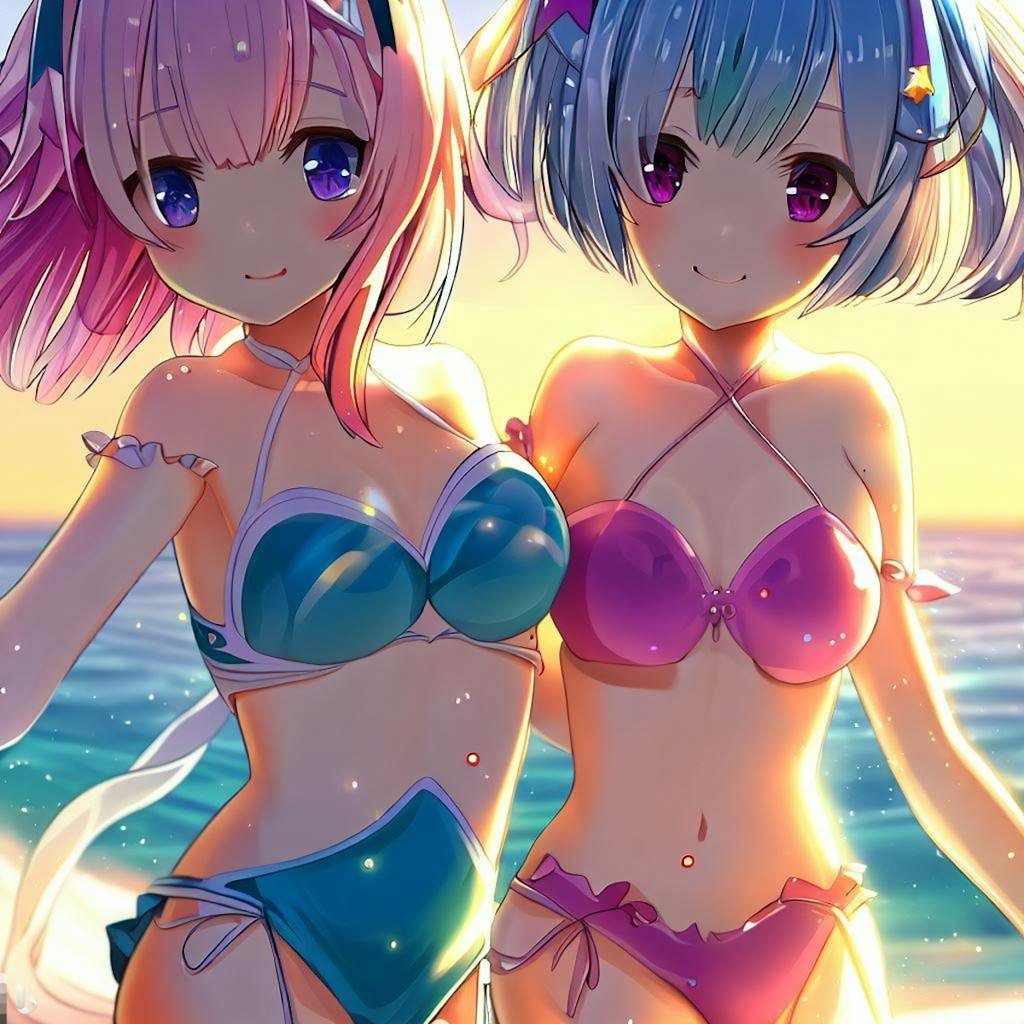 海で遊ぶレム＆ラム（その5）