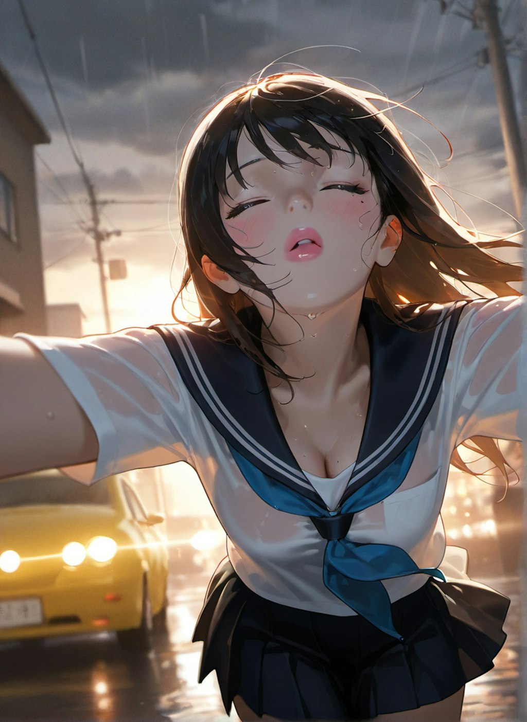 雨の日キス顔選手権