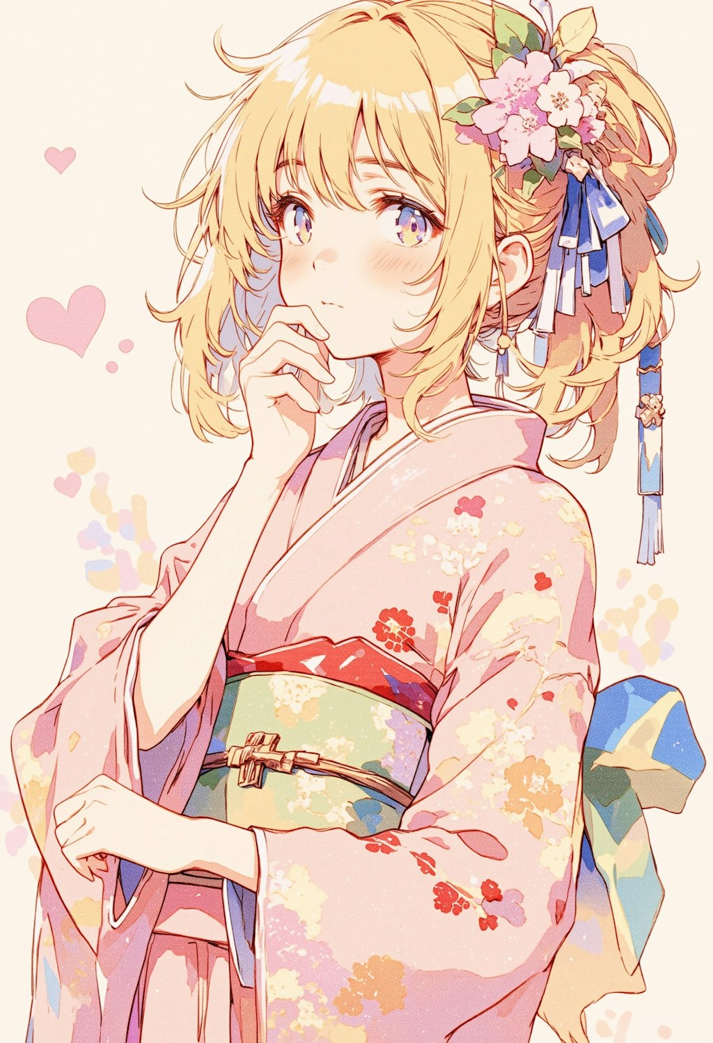 頬を赤くしている女の子 2