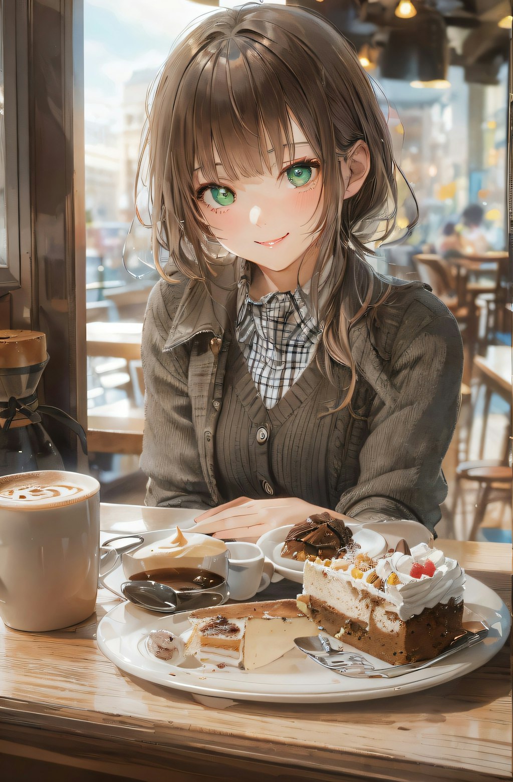 ここのケーキ美味しいんだよ。一緒に食べよ♪ - 彼女たちの放課後 -