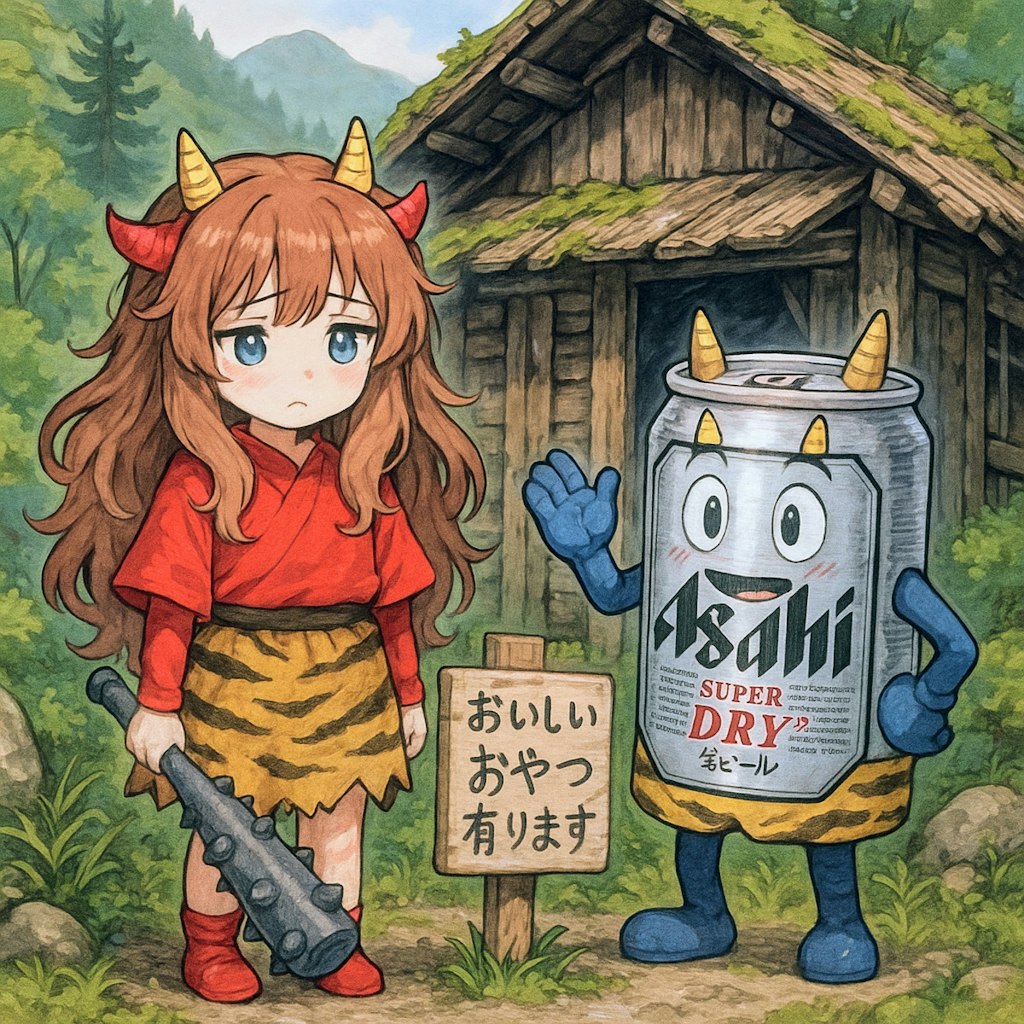 泣かなかった小さな赤鬼の女の子