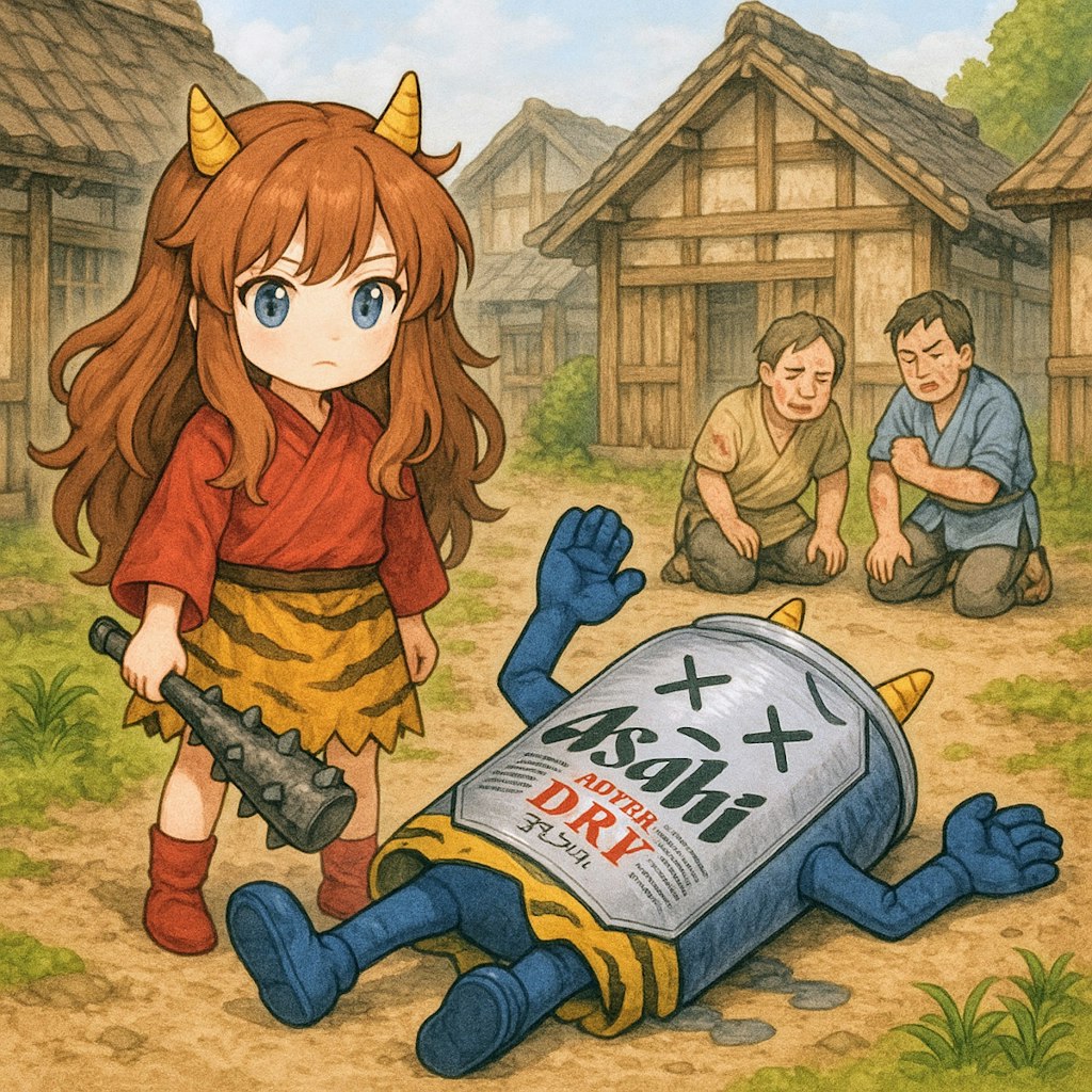 泣かなかった小さな赤鬼の女の子