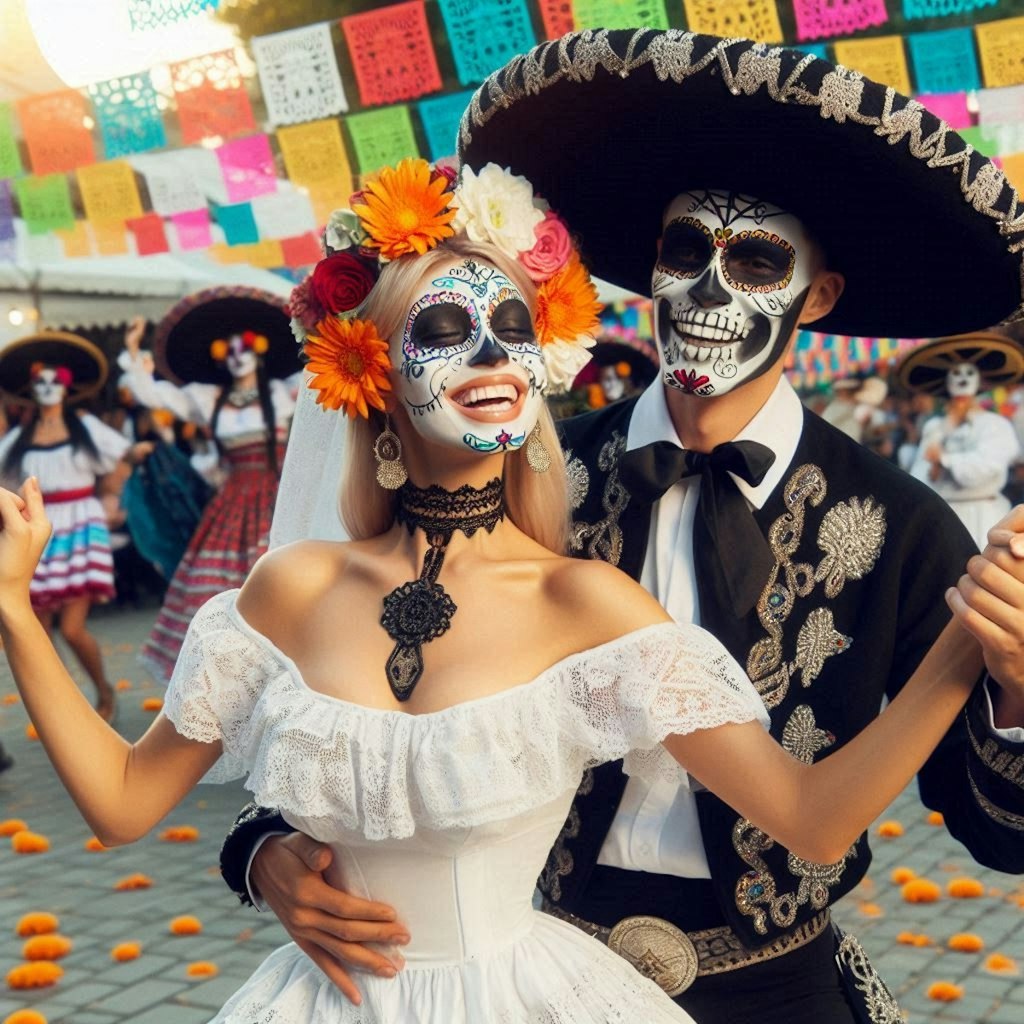 死者の日を祝うメキシコ市民