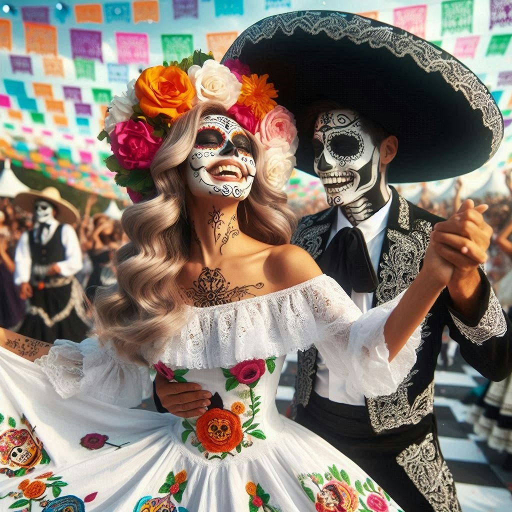 死者の日を祝うメキシコ市民