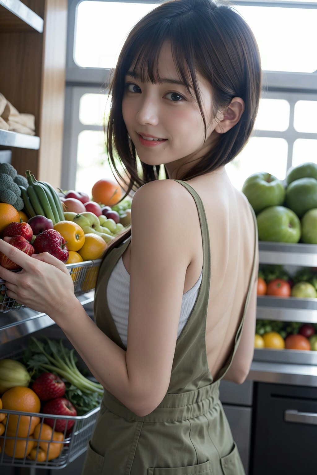 食品売り場の店員