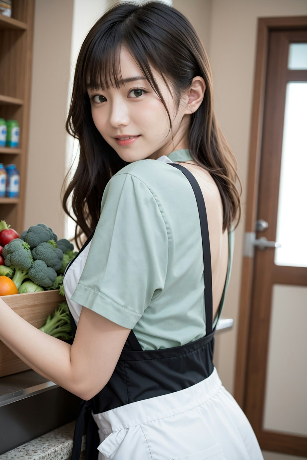 食品売り場の店員