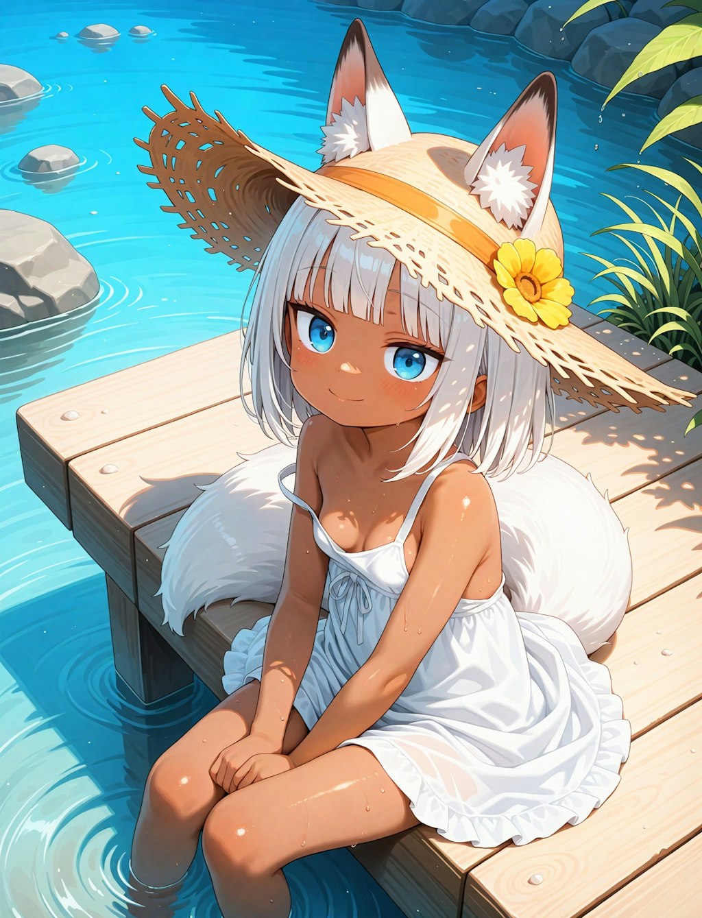 白ワンピース白狐ちゃん