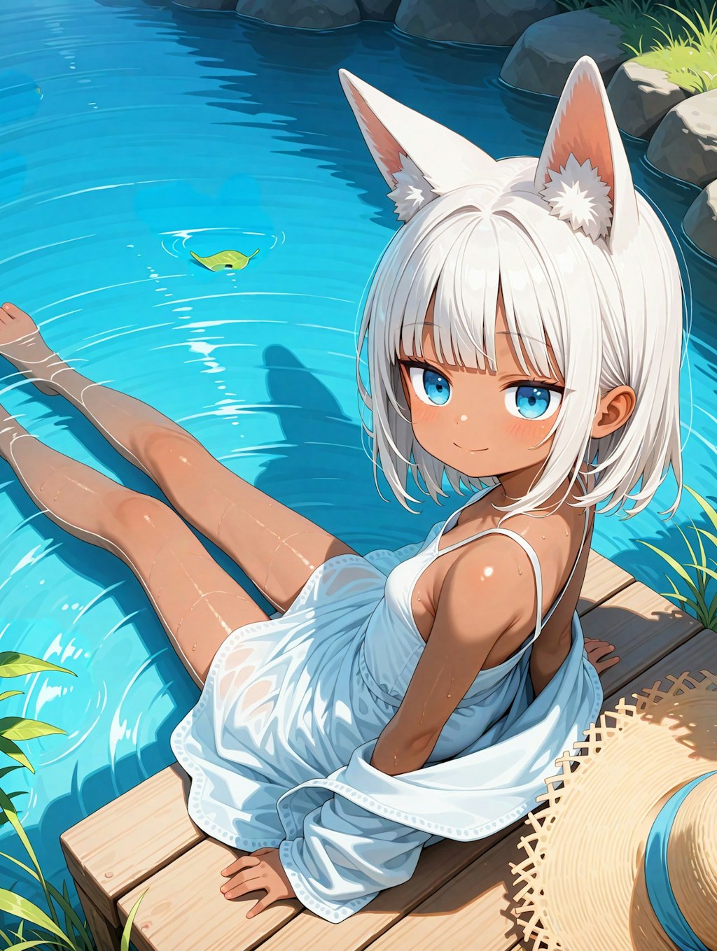 白ワンピース白狐ちゃん