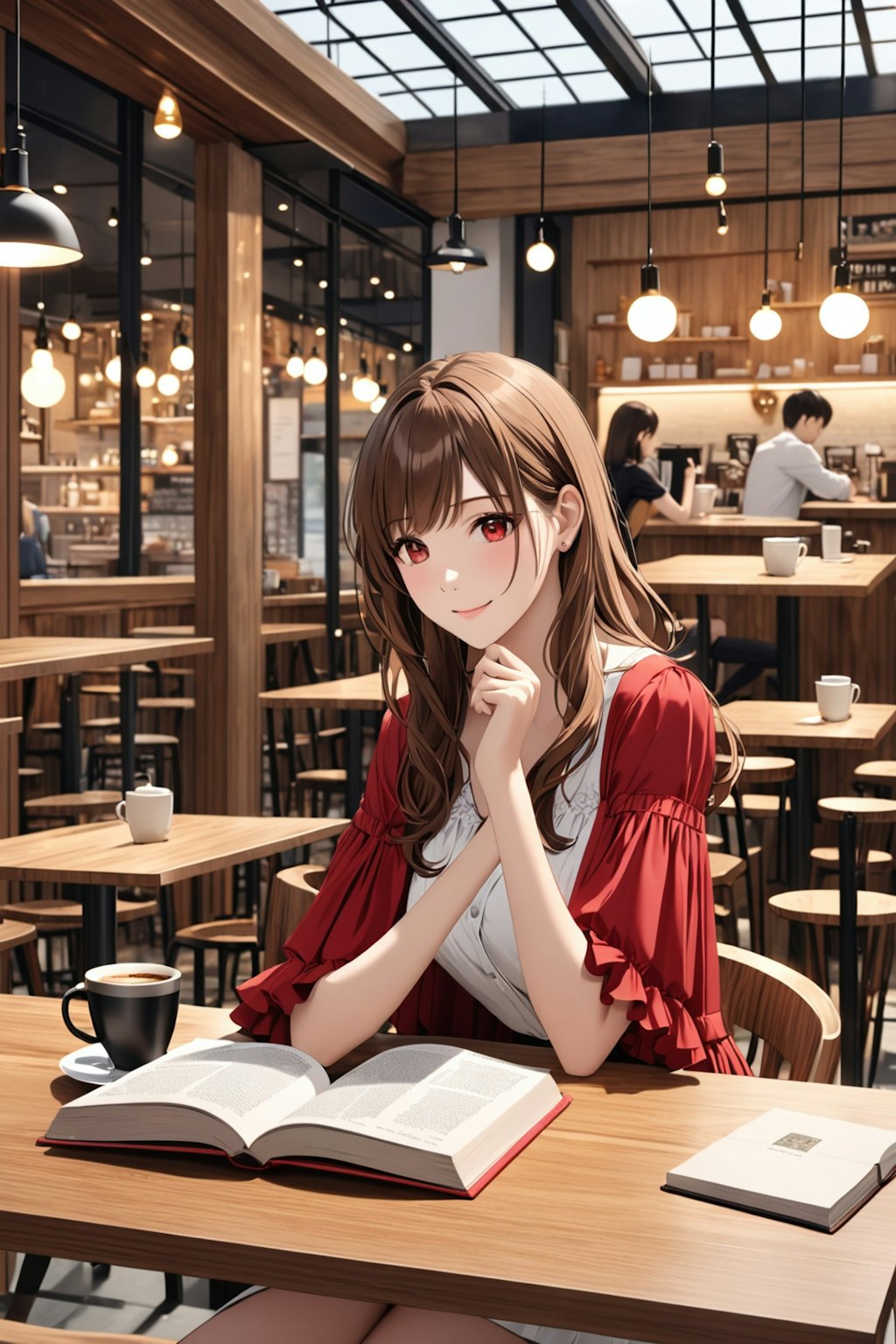 カフェで落ち着くひととき　Café Chill Vibes.