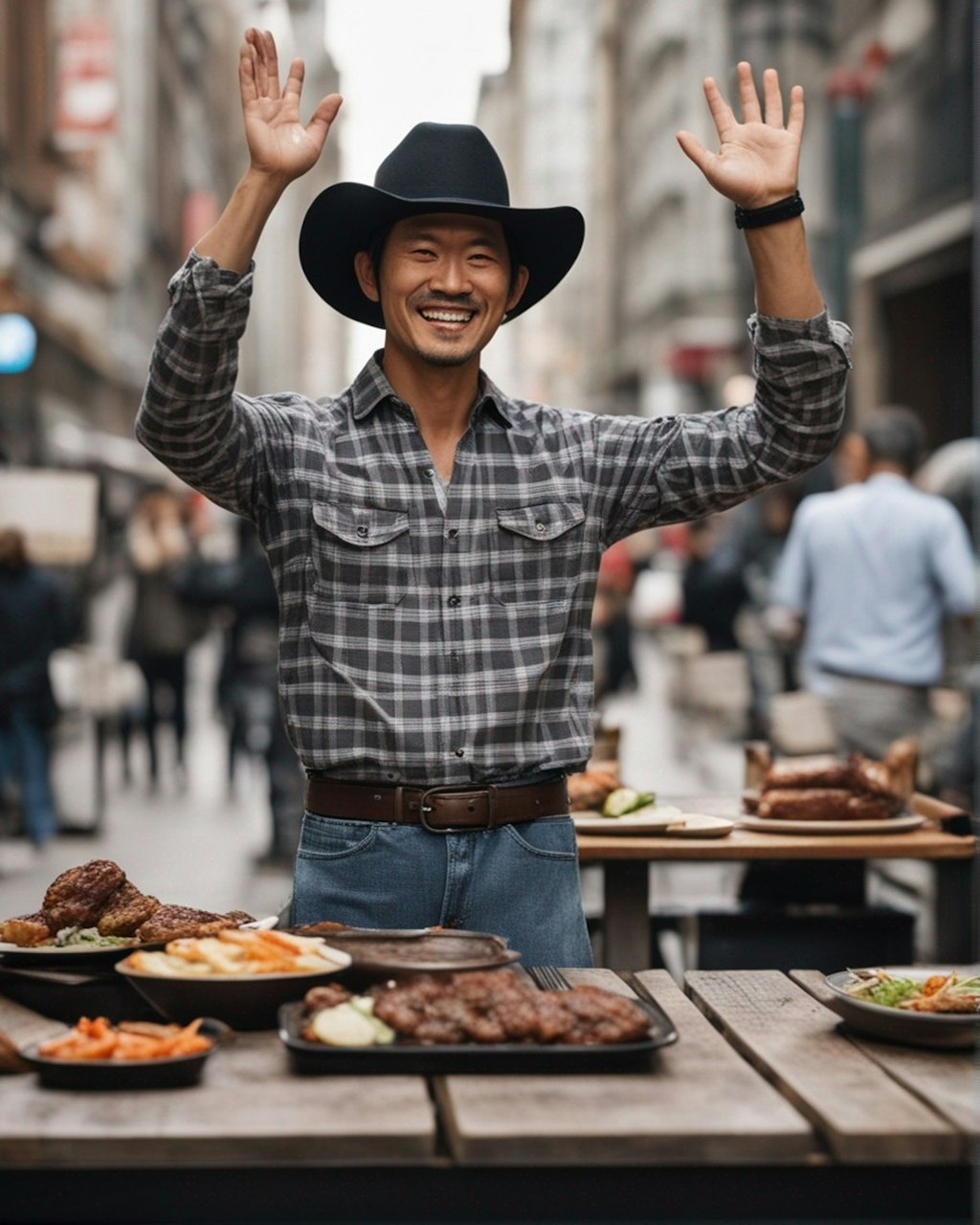 ハンブルグ市でハンバーグ愛を叫ぶハンバーグ師匠