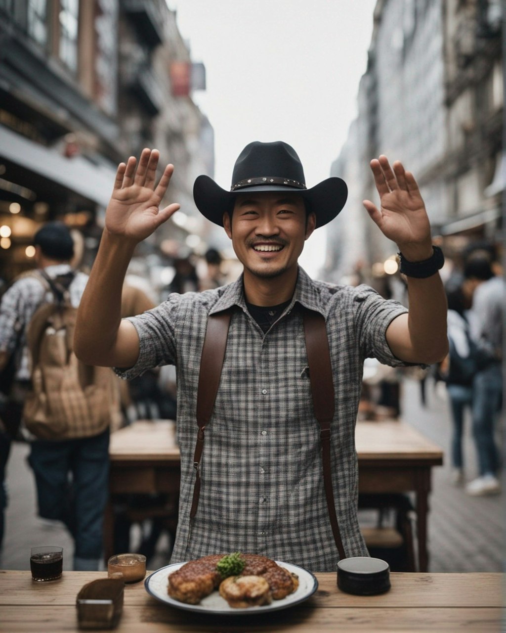 ハンブルグ市でハンバーグ愛を叫ぶハンバーグ師匠