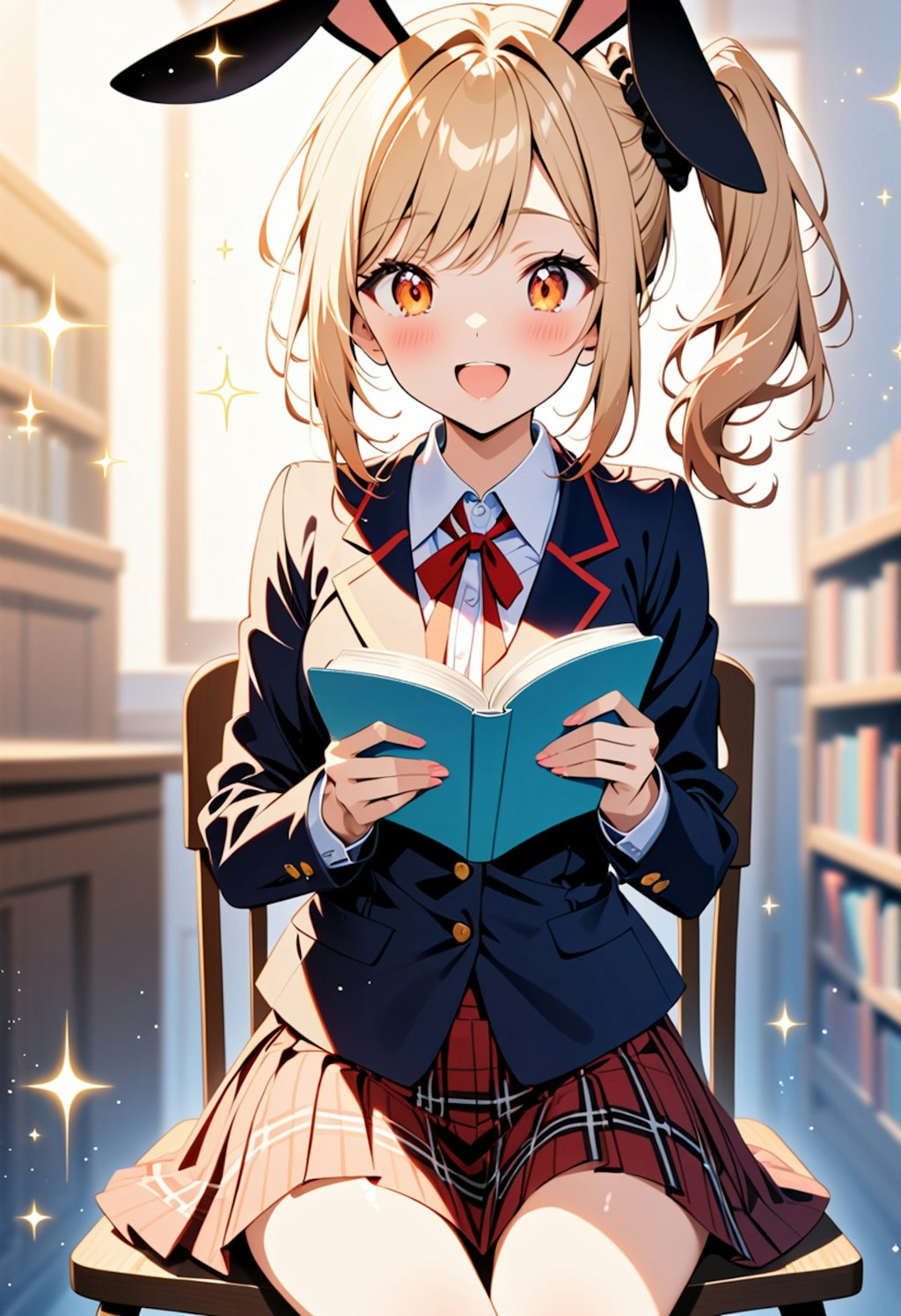 読書する二人