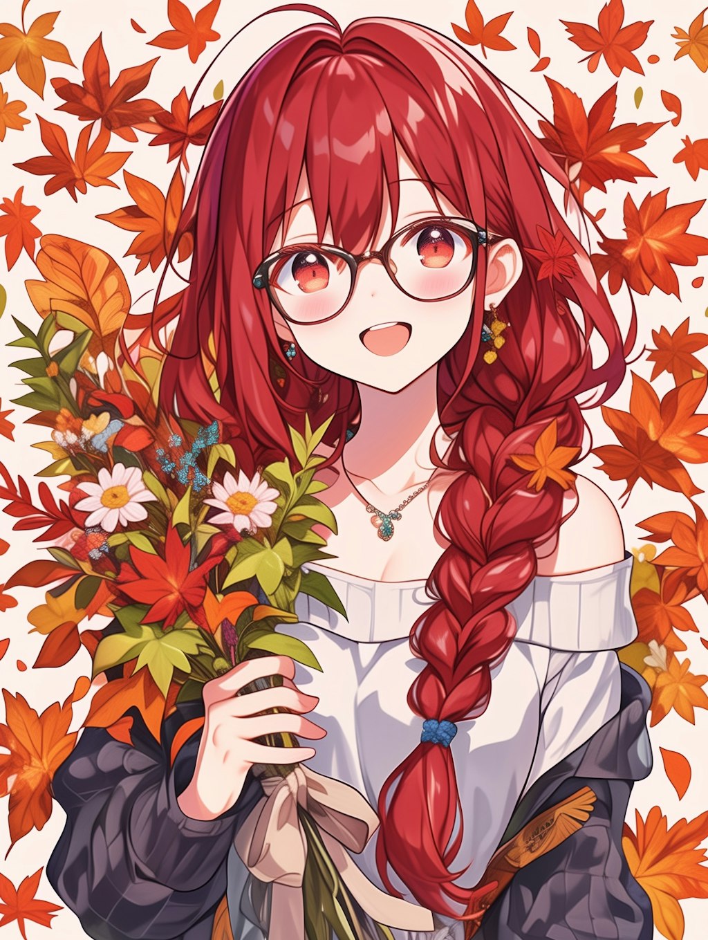 紅葉と花束を君に