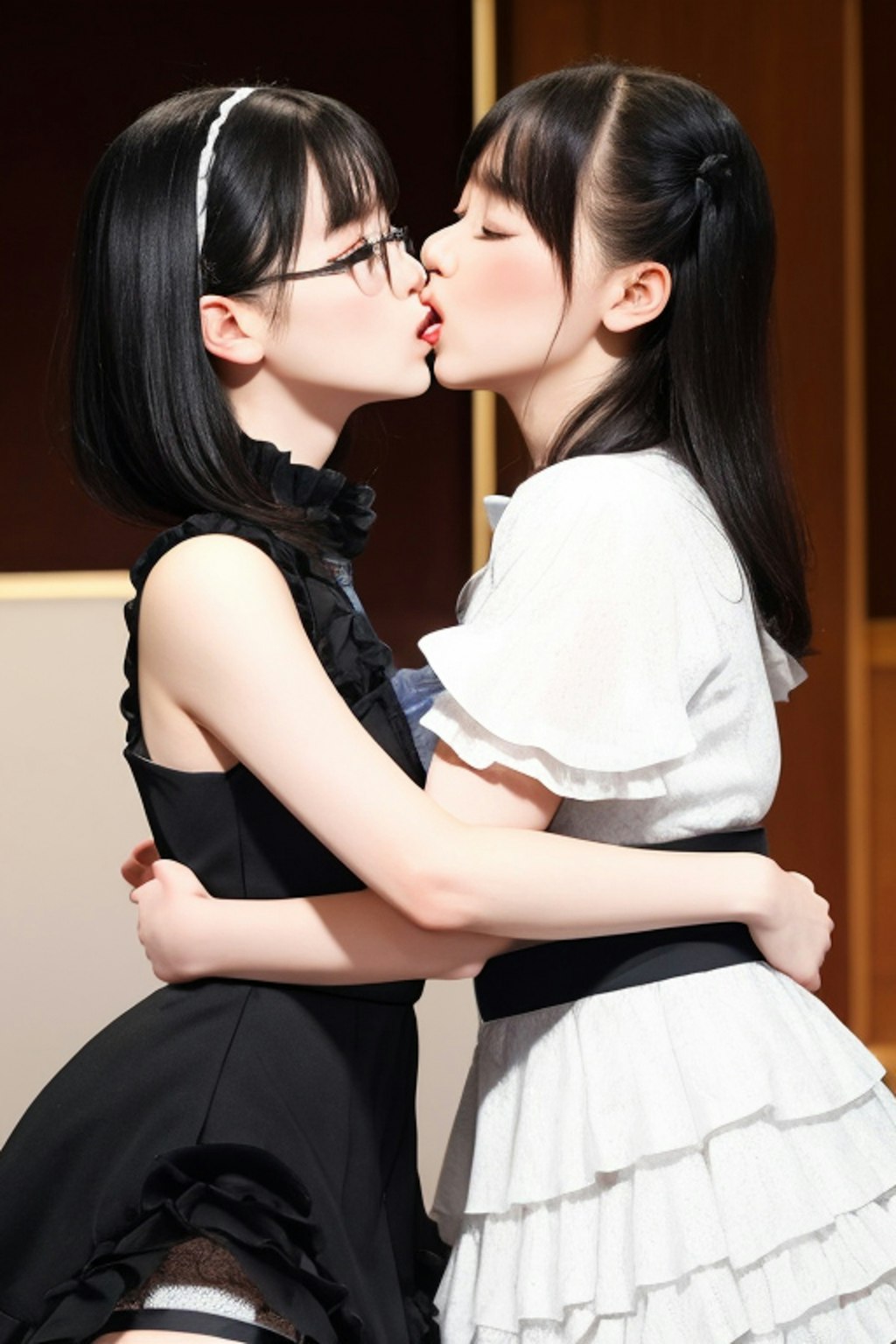 接吻。アイドルとり゙百合