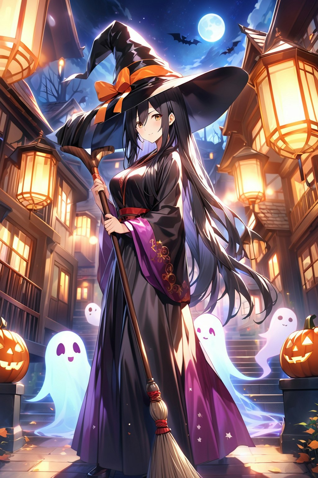 ユリママ　魔女コスプレハロウィン