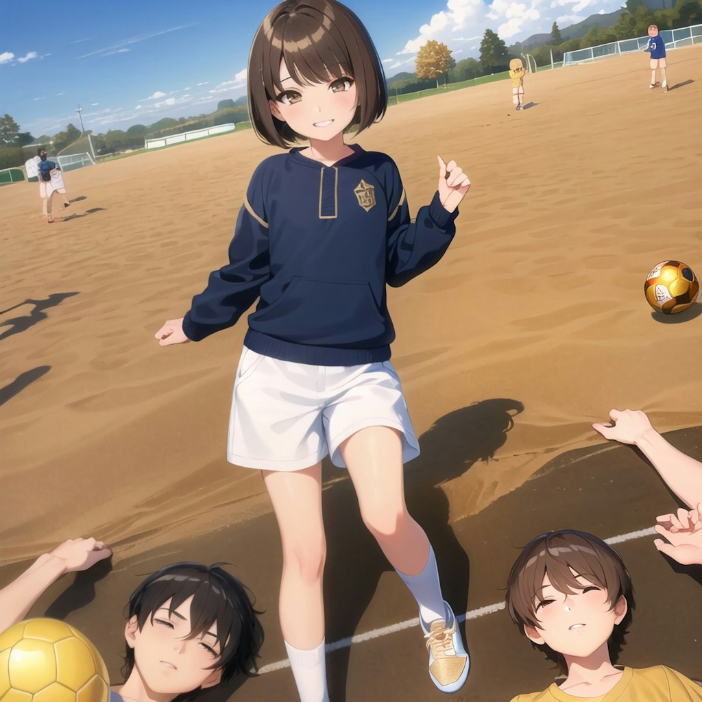 キンタマサッカーのエースストライカーゆりな