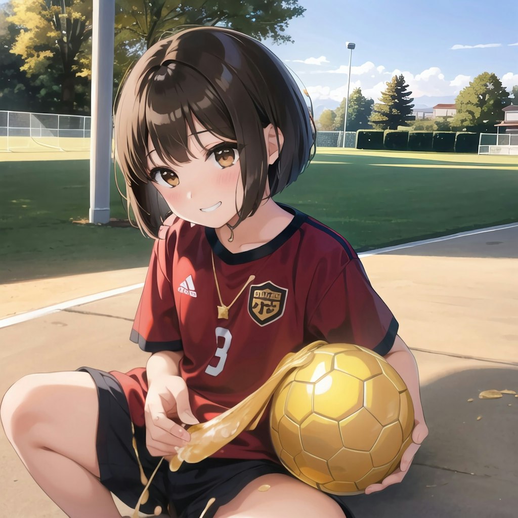 キンタマサッカーのエースストライカーゆりな