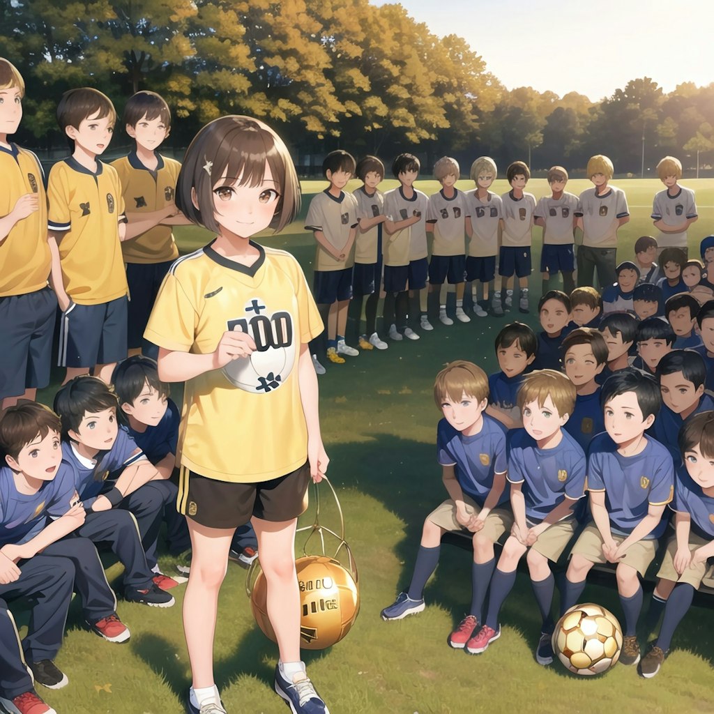 キンタマサッカーのエースストライカーゆりな