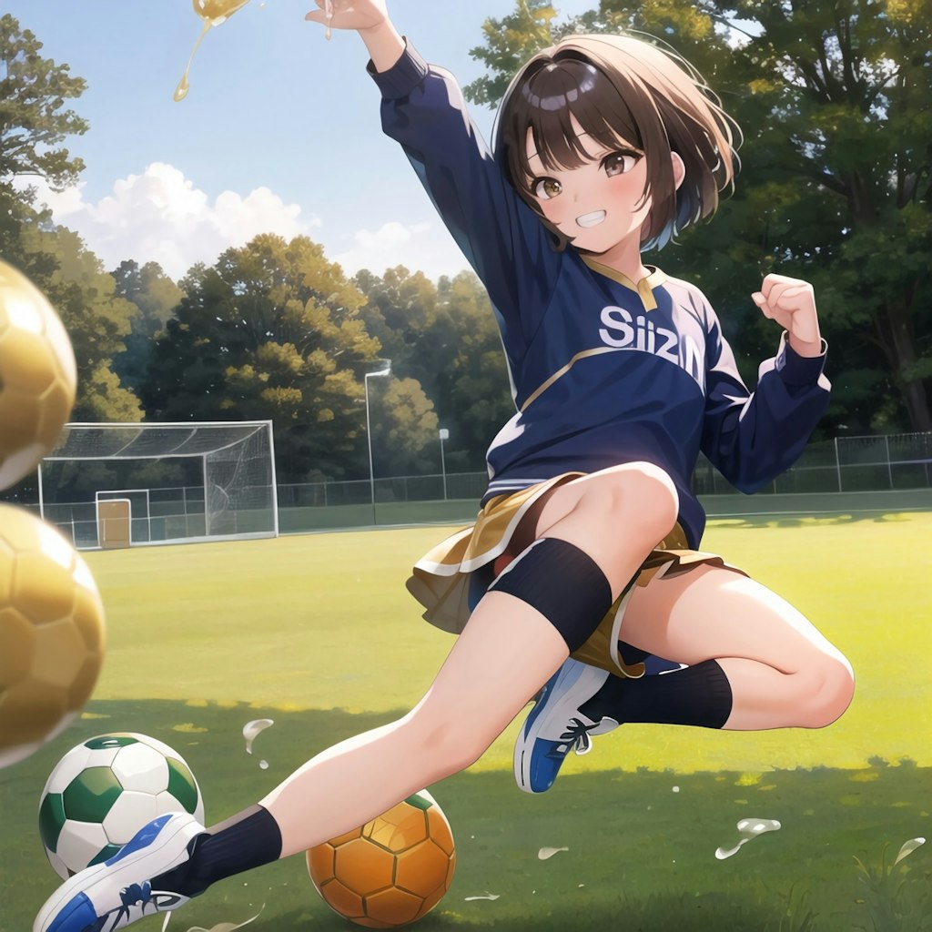 キンタマサッカーのエースストライカーゆりな