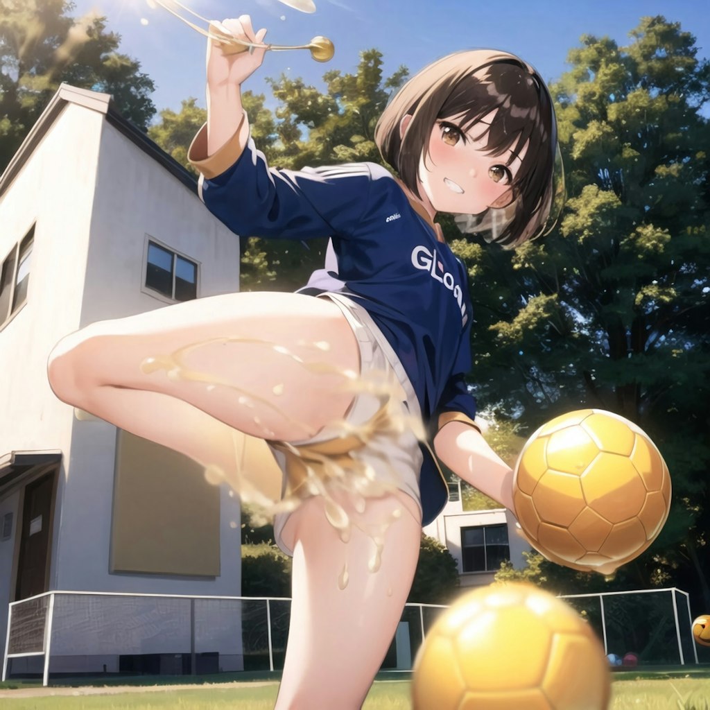 キンタマサッカーのエースストライカーゆりな