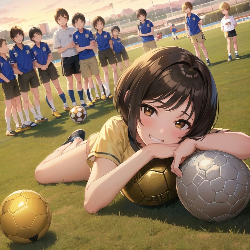 キンタマサッカーのエースストライカーゆりな