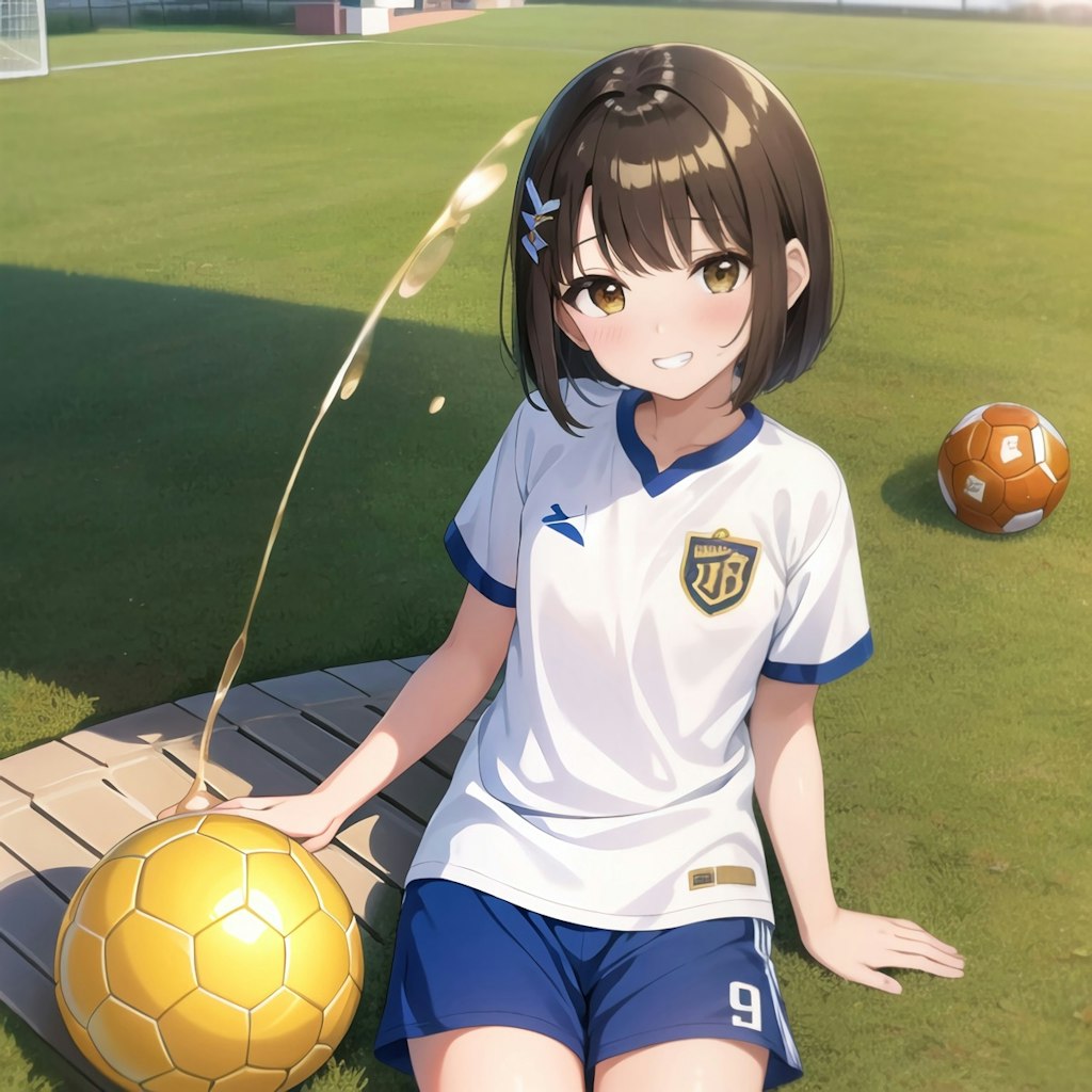 キンタマサッカーのエースストライカーゆりな