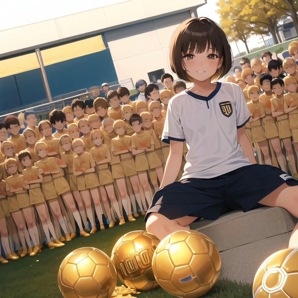 キンタマサッカーのエースストライカーゆりな