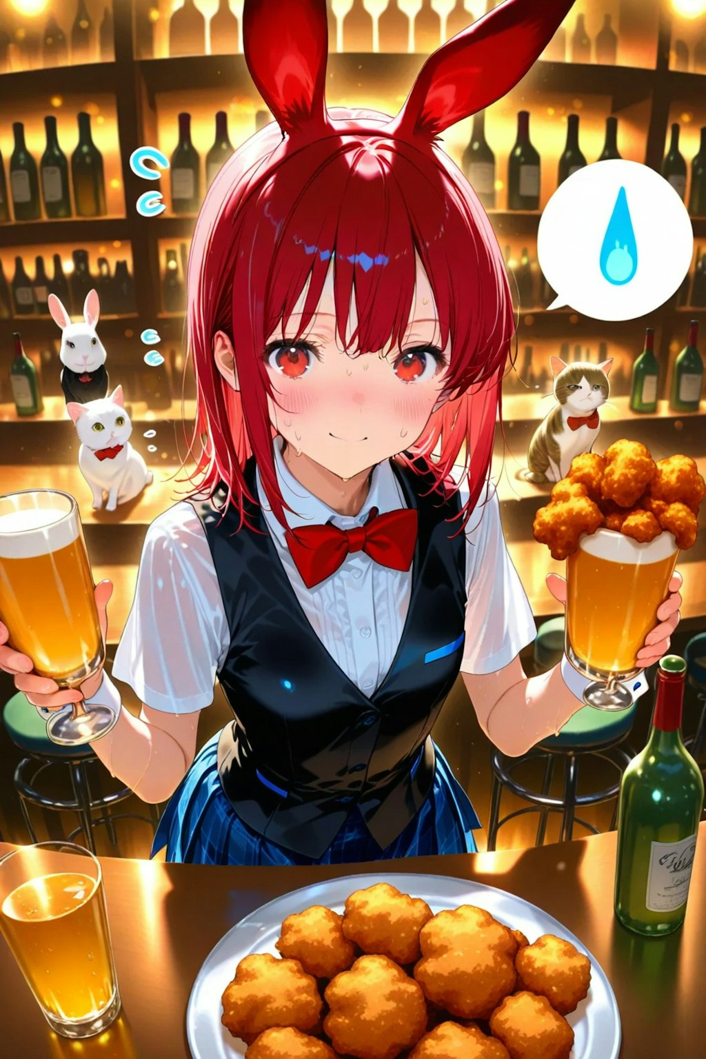 ビールと唐揚げ最高