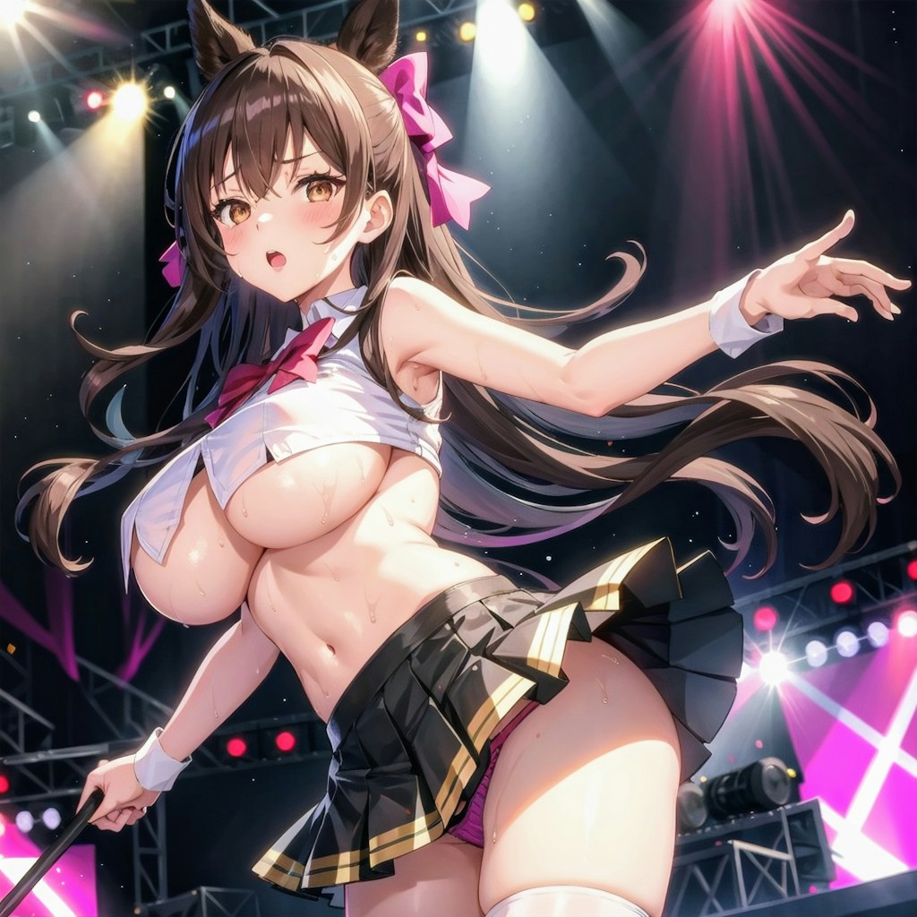 巨乳パンチラアイドル　ゆいな　…う、歌も聴いてくださいねっ！