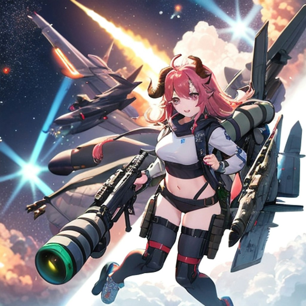 武装シリーズ　キメラとF-14トムキャットの女の子