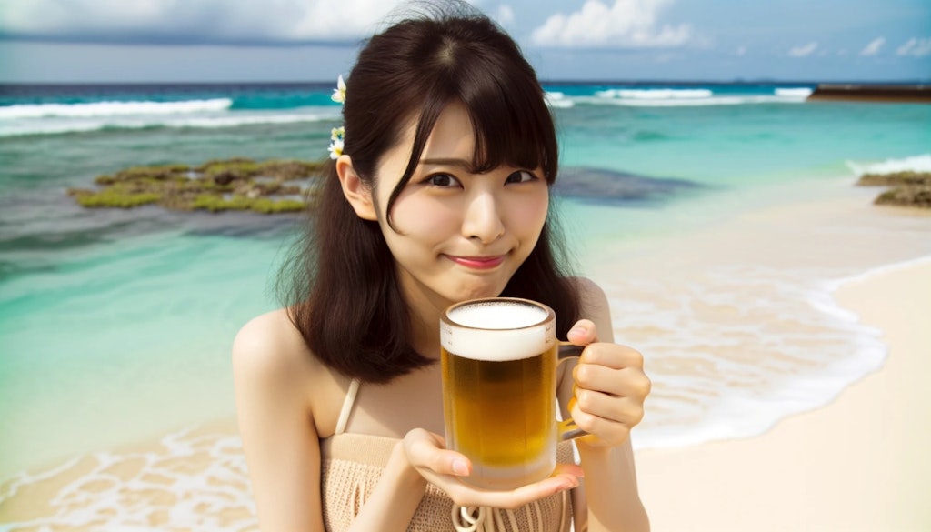 絶えて久しいビール会社の水着ポスター