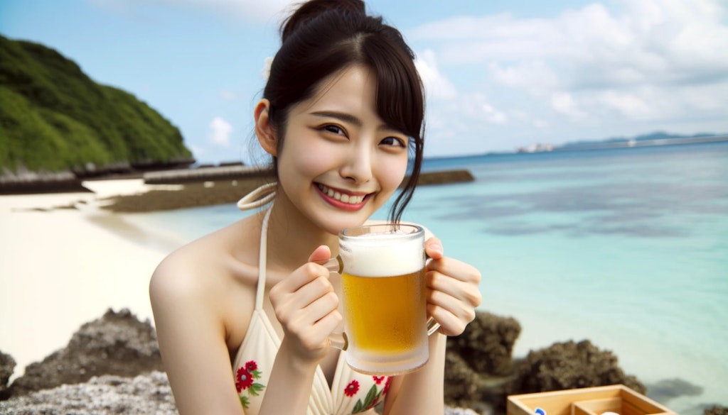 絶えて久しいビール会社の水着ポスター