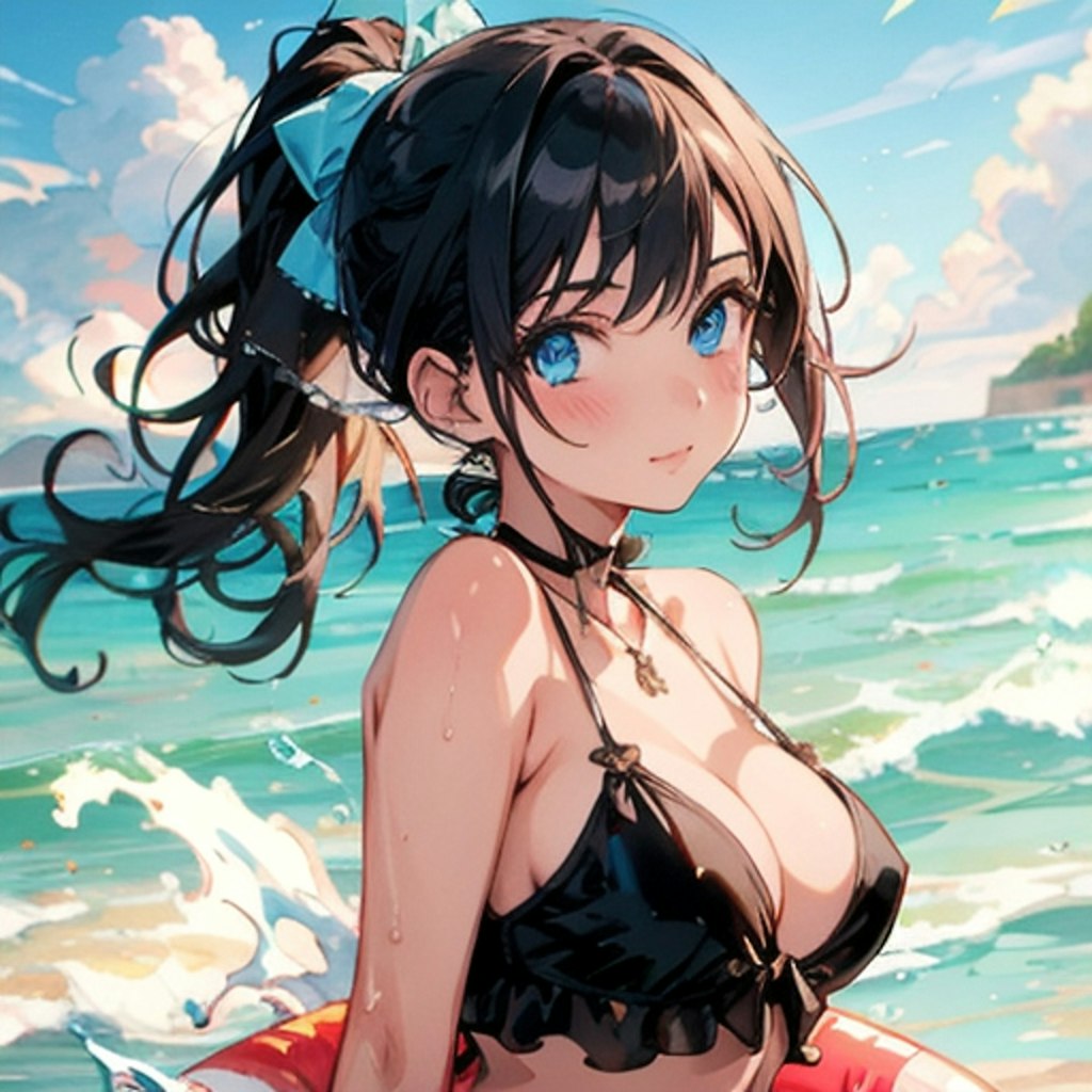 浜辺の女の子