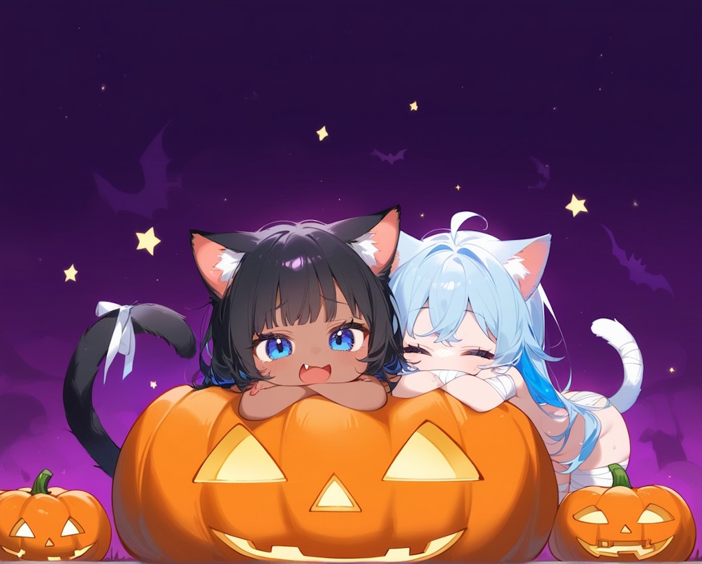 ちびキャラ15 ハロウィン猫娘s