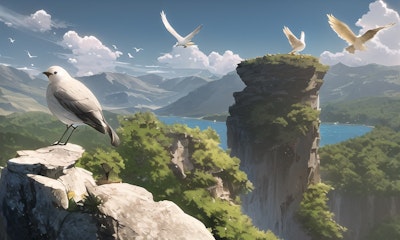 断崖の鳥たち