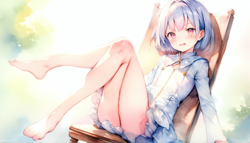 椅子に座る少女①