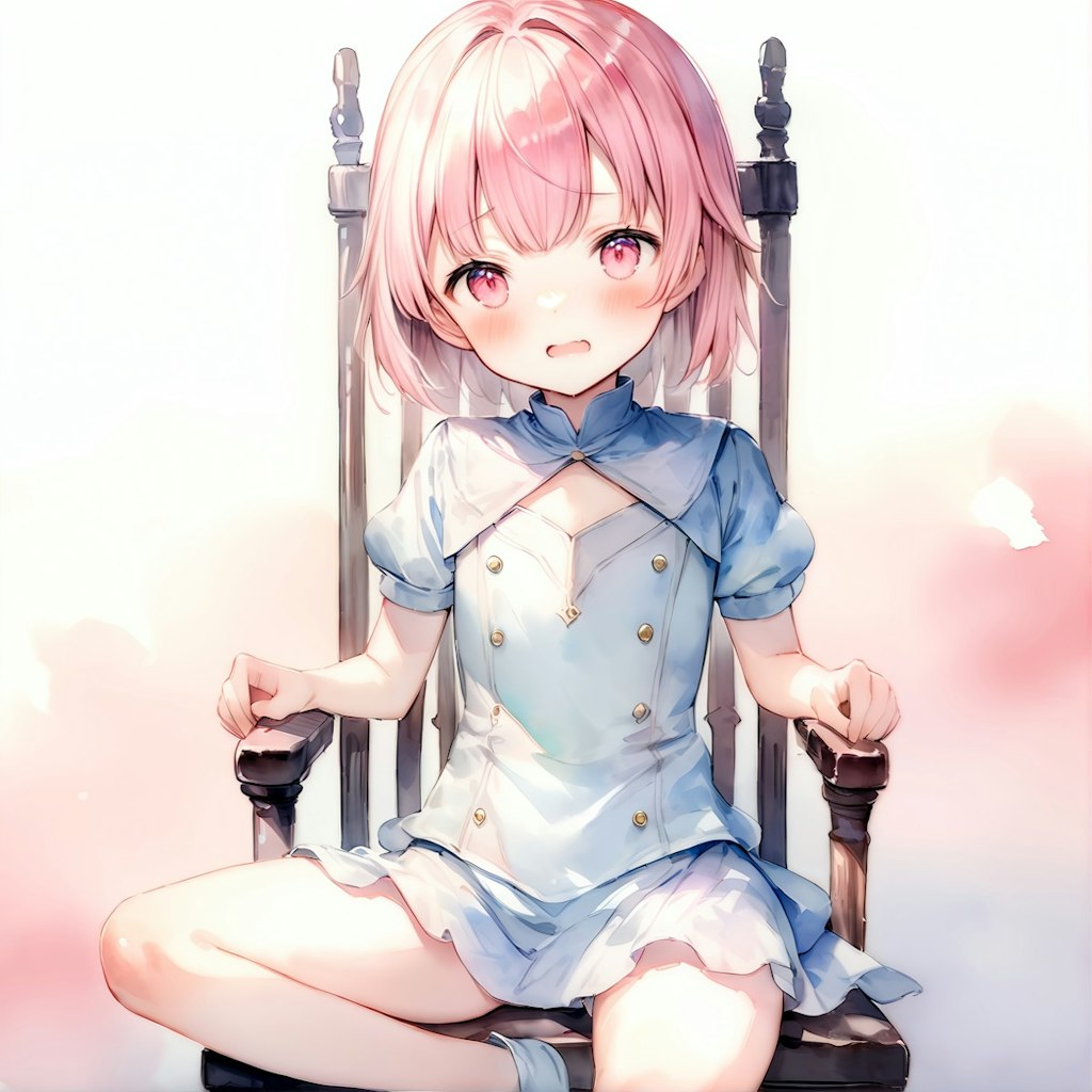 椅子に座る少女①