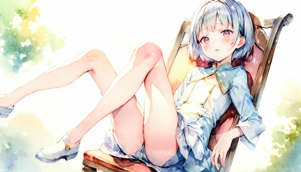 椅子に座る少女①