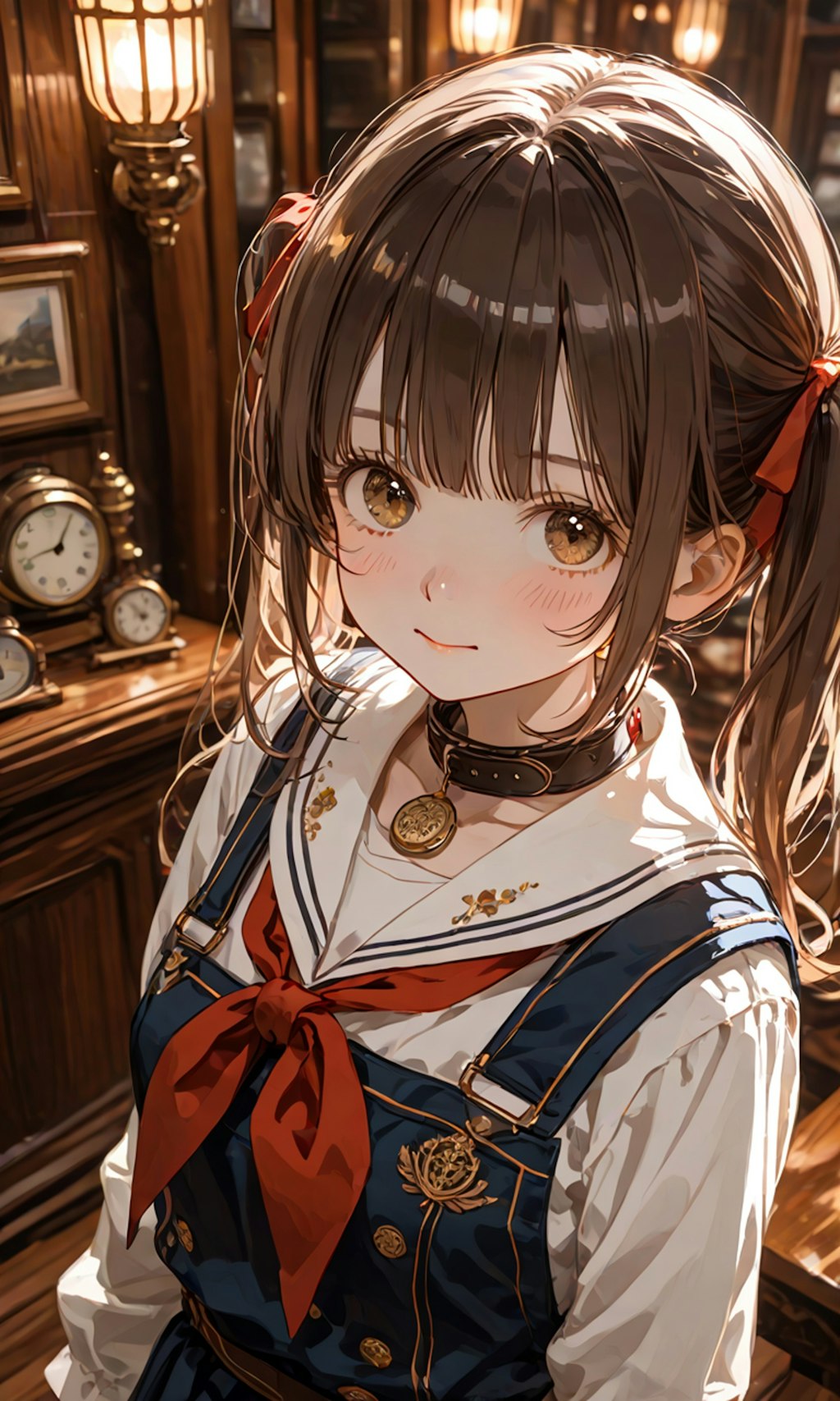 見上げるツインテール