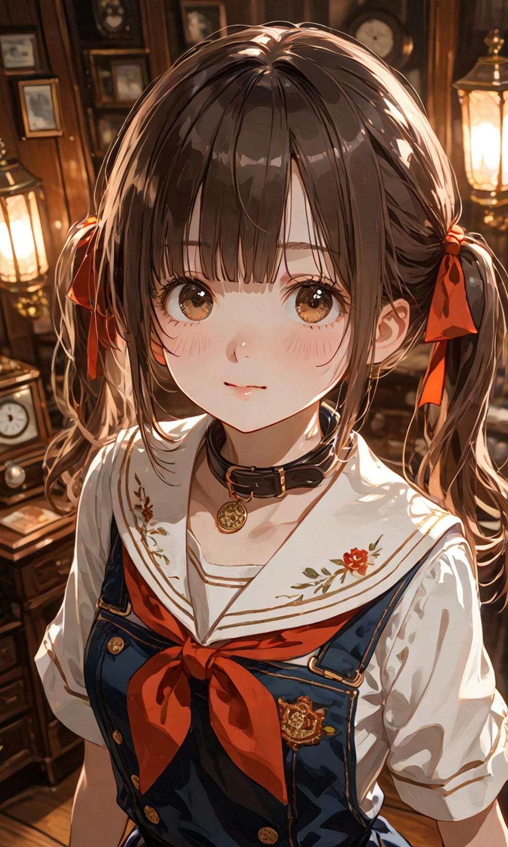 見上げるツインテール