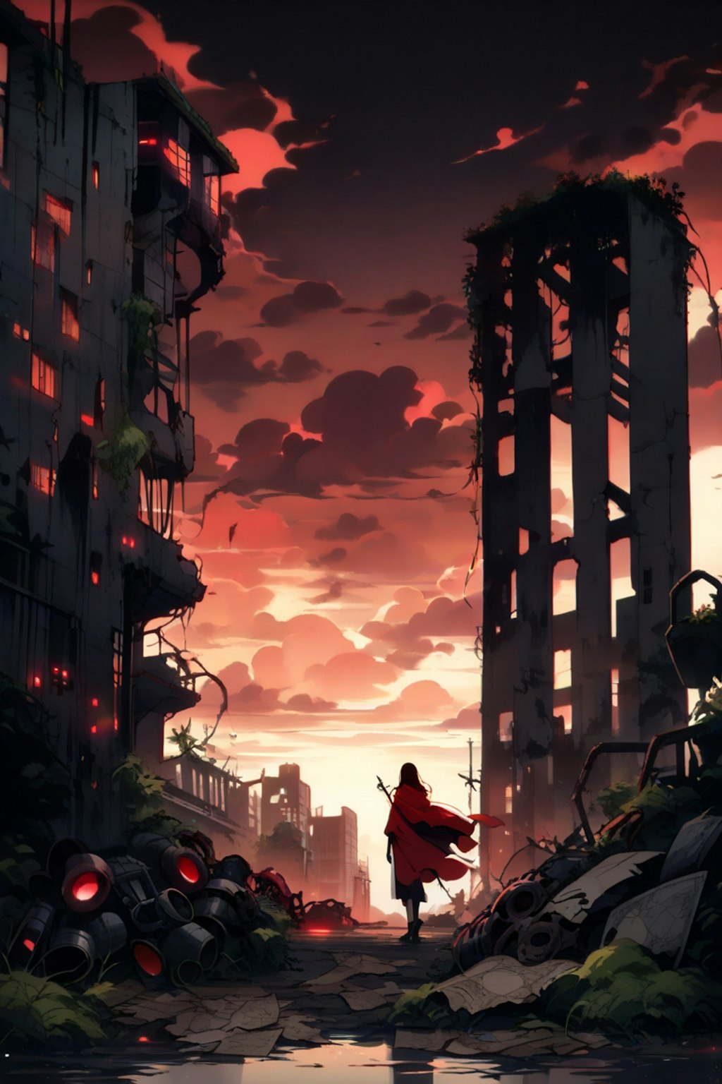破滅の街の赤い亡霊