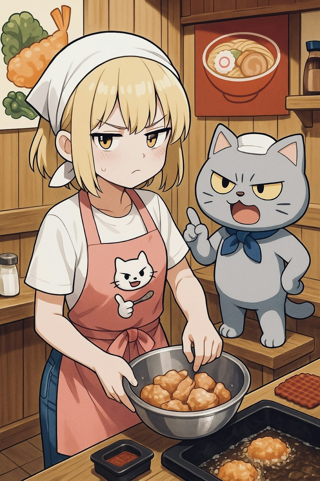 マルは唐揚げを作るニャ【マル育成計画外伝】