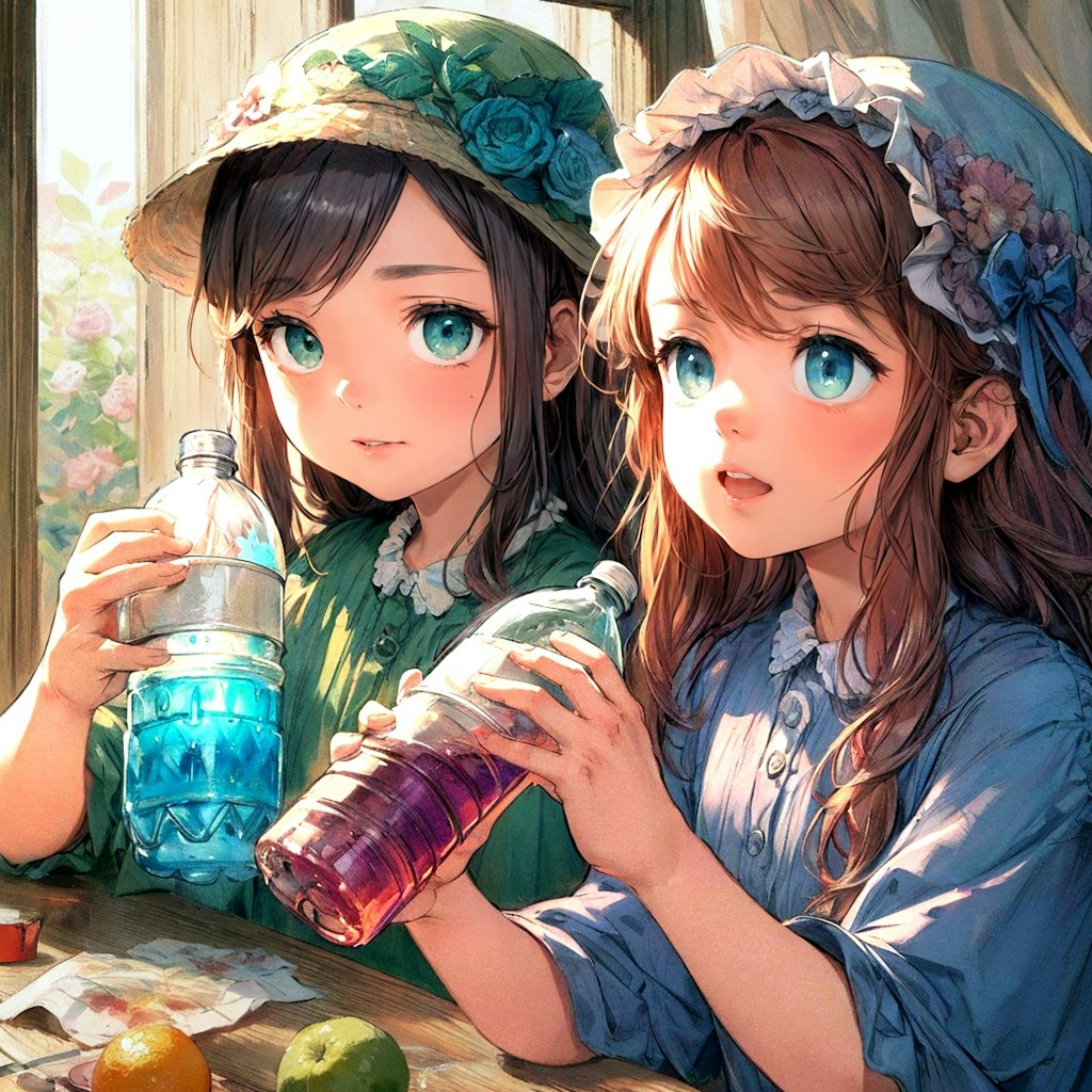 水を飲むのが下手な女の子