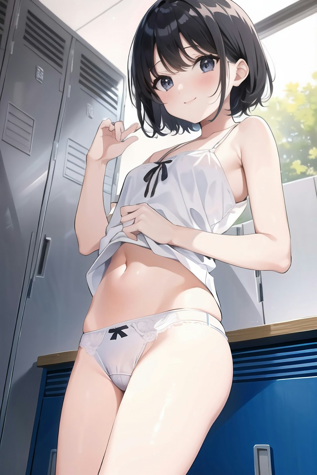 彼女が水着に着替えたら